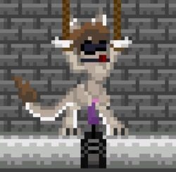 animated avali ball_gag blindfold bondage bound female ferrin gag nude penetration pixel_art pussy starbound travelling_merchant