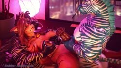 3d_(artwork) anal animated anthro digital_media_(artwork) equid equine group hi_res intersex intersex/male male mammal rubber_(artist) sound tagme trio video video zane_(rubber) zebra