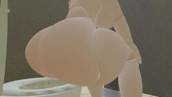 3d 3d_(artwork) ass big_ass big_breasts blonde_female blonde_hair breasts catmario157 completely_nude completely_nude_female female miss_delight miss_delight_(octal) poppy_playtime pussy sitting_on_toilet source_filmmaker tagme teacher toilet toilet_use
