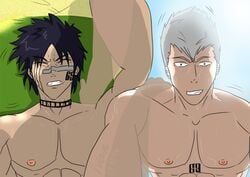 2boys anal bleach hisagi_shuuhei male_only muguruma_kensei multiple_boys muscle pov sex shuhei_hisagi smile tattoo wince yaoi