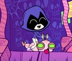 accurate_art_style animated dc dc_comics female_on_top insect interspecies no_panties rachel_roth raven_(dc) silkie teen_titans teen_titans_go zoophilia