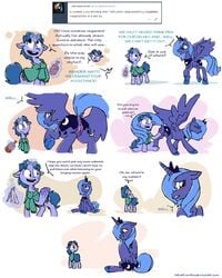 ... 2016 ? alicorn animated anus ass blue_hair blush comic crown cutie_mark dialogue dock duo english_text equine fan_character female feral fisting friendship_is_magic hair horn horsepussy male mammal my_little_pony object_insertion princess_luna_(mlp) pussy raised_tail rear_view sitting spread_wings stuck_in_pussy text tumblr unicorn vaginal_fisting vaginal_penetration whateverbender wings