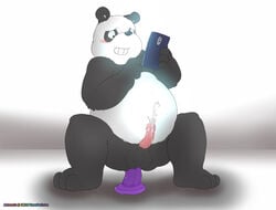 anal anal_masturbation anal_sex balls bear cartoon_network dildo male male_only mammal masturbation panda panda_(character) penetration penis sex_toy solo ursofofinho we_bare_bears