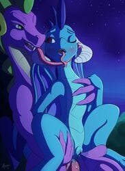 anal balls blush clitoris cum dragon duo female friendship_is_magic male mricantdraw my_little_pony night passionate penis princess_ember_(mlp) pussy sex smooth_skin spike_(mlp) straight tongue uncensored