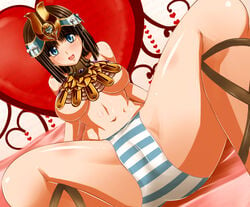 female menace panties presenting queen's_blade shimapan solo striped striped_panties wingr