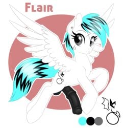 2016 alicorn animal_genitalia animal_penis balls black_hair blue_hair colored cutie_mark dickgirl ear_piercing equine fan_character feathered_wings feathers feral flair_(akanisen) fur hair half-erect hooves horn intersex jewelry mammal multicolored_hair my_little_pony nude open_mouth penis peridotkitty piercing scar simple_background smile solo two_tone_hair white_fur wings