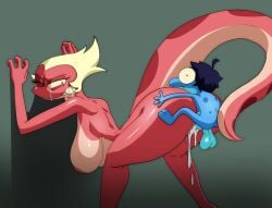 1boy 1girls against_wall ahoge amphibia anal anthro ass ass_grab bent_over black_eyes black_hair blonde_hair blue_hair blue_skin blush bodily_fluids breasts clenched_teeth colored_skin completely_nude constricted_pupils coolerinker crying cum cum_in_pussy duo female female_penetrated furry furry_female furry_with_non-furry general_yunan genital_fluids genitals half-closed_eyes hanging_breasts huge_ahoge huge_breasts inker_comics inkershike interspecies large_breasts lizard_tail looking_back male male_penetrating male_penetrating_female monster_girl multicolored_skin nakadashi nipples nude one_eye_closed penetration penis red_skin scalie semen sex sex_from_behind sharp_teeth shiny_skin short_hair size_difference standing straight sweat tail taken_from_behind tears teeth testicles thick_thighs thighs two-tone_skin uneven_eyes vaginal_penetration white_skin wide-eyed wince