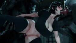 1girls 2boys 2boys1girl 3d animated big_breasts blowjob breasts canine canine_genitalia canine_penis cleavage comandorekin double_penetration facefuck fellatio female human humanoid knot male mavis_dracula oral rekin3d sound spitroast tagme thighhighs vaginal_penetration vaginal_penetration vaginal_sex vampire video werewolf