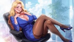 1girls 4ny_studio ai_generated anime breasts copyright_request erect_nipples female female_only gamer_girl getting_inside green_eyes green_hair hand_on_desk headphones_only hisato_azuma human human_female indoors light-skinned_female light_skin looking_at_viewer nipples pink_nipples solo solo_female suggestive suggestive_gesture