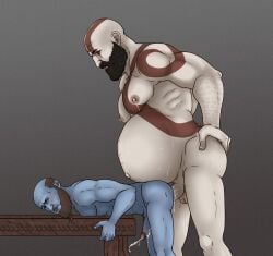 anal cum_in_ass cum_while_penetrated gay god_of_war ilitia ilitiaforever kratos mpreg
