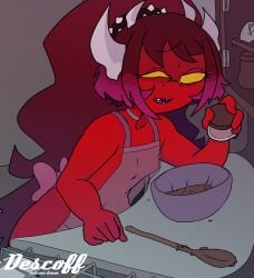 chocolate cooked_food cooking demon demon_girl demon_horns extreme_demon female gd geometry_dash kitchen tagme
