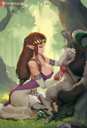 1boy 1girls ai_generated balls breasts brown_hair canid canine canis clothed elf female femdom feral handjob knot link lucakp male open_mouth patreon patreon_link patreon_logo patreon_reward patreon_url patreon_username penis princess_zelda red_penis tagme the_legend_of_zelda the_legend_of_zelda:_twilight_princess tree upside-down wolf wolf_link zelda_(twilight_princess) zoophilia