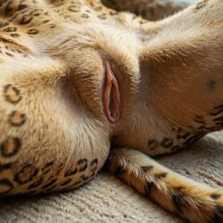 3d ai_generated close-up closeup felid feline female furry jaguar juicy_pussy pussy realistic spread_legs spread_pussy vagina wildcat