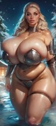 ai_generated armor armor_plates armored armored_female bimbo bimbo_lips blonde_female blonde_hair blue_eyes breasts breasts_bigger_than_head enormous_breasts fat_breasts gigantic_breasts gnarrl huge_breasts huge_bust hyper_breasts large_breasts looking_at_viewer round_breasts skimpy_armor thicc thick thick_thighs thighs veins venus_body warrior