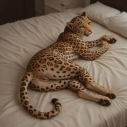 123kubik 3d ai_generated anus ass cute cute_eyes cute_face feline feline_genitalia furry jaguar pussy realistic wildcat