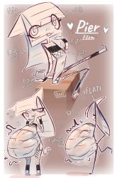 cami_gz camigz flat_chest oral_vore original original_character paper paper_creature same_size_vore soft_vore tight_belly vore vore_belly