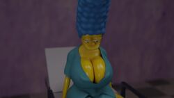 20th_century_fox 3d 3d_(artwork) 3d_animation 3d_model animated audio blue_hair huge_breasts jiggle_physics jiggling_breasts marge_simpson nipple_slip tagme the_simpsons thespig video