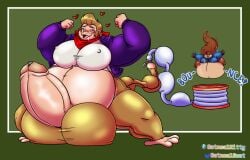 anthro ape balls big_balls big_penis bodily_fluids body_worship chimpanzee drooling duo genitals haplorhine hi_res hose hose_in_tail hose_inflation huge_balls huge_cock hyper hyper_balls hyper_genitalia hyper_penis inflation male male/male mammal monkey muscle_tone muscle_worship musclegut muscles muscular mustelid oatmealgoat otter overweight pan_(genus) penis penis_inflation primate saliva weight_gain