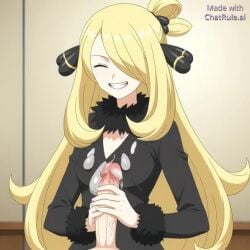 ai_generated cum cum_explosion cumshot futa_focus futa_solo handjob jerking jerkingoff masturbation no_sound penis semen shirona_(pokemon) solo solo_futa tagme video