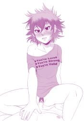 asian asian_female blush blushing_at_viewer female gorillaz hairy_pussy hors-art looking_at_viewer noodle_(gorillaz) noodle_(jaguar) partially_clothed penis penis_in_pussy pussy riding riding_penis shirt upside_down_cross veiny_penis