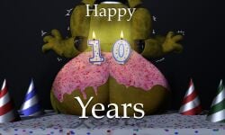 1girls 3d animatronic ass ass back_view big_ass big_butt cake caked_up chica_(fnaf) chickenchicalover classic_chica_(fnaf) female female_focus female_only five_nights_at_freddy's fnaf hands_up icing icing_on_ass indoors large_ass large_butt on_table robot robot_girl sitting sitting_on_table solo solo_female solo_focus table