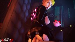 3d anal animated areolae ass blonde_hair blue_eyes bodysuit bouncing_breasts breasts butt cum cum_on_ass cum_on_back cumshot erection female from_behind kirby kirby_(series) male masturbation metroid nintendo nipples penis pockyinsfm pov samus_aran sex sound source_filmmaker straight video zero_suit_samus