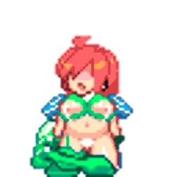 1girls animated armor belly breasts cum cum_in_pussy female human inflation interspecies lactation large_breasts monster onna_senshi_aomi pixel pixel_art rape red_hair sex slime stomach_bulge studioturn warrior white_background