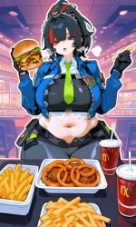 1girls ai_generated bbw exposed_fat_belly fat fat_female fat_girl fat_woman female female_focus female_only light-skinned_female light_skin new_eridu_public_security solo solo_female solo_focus weight_gain weight_gain_female zenless_zone_zero zhu_yuan