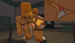 anthro breasts catte_(kaiju_paradise) consensual cum cum_in_pussy cum_inside cum_leaking cumshot female furry human in_heat kaiju_paradise lactation male ravenuwu roblox self_upload sex vaginal_penetration