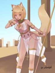 animal_ears artist_request egyptian female prolapse red_eyes