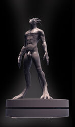 1boy 3d anthro boobart dragon lizard male male_only nude penis reptile scale scalie sculpt solo zbrush