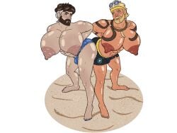 bottom_dad breasts busty_boy daddy femdaddy gay huge_ass huge_breasts huge_butt huge_nipples huge_thighs male male_only marvel marvel_rivals mr._fantastic_(marvel) mr_fantastic mr_fantastic_(marvel_rivals) slutty slutty_daddy swimming_trunks swimsuit swimwear thong thor_(marvel) thor_(marvel_rivals) underwear yaoi