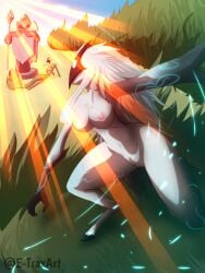 art e-trax fanart furry hentai kindred kindred_(league_of_legends) kindred_(lol) league_of_legends