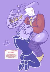 1cuntboy 2boys cuntboy degradation degradation_text intersex male notsoslyfox pussy request robot rouxls_kaard self_upload strawpage_request tenna_(deltarune) text tv_head