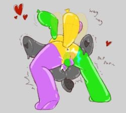 2boys anal anal_mating_press anal_penetration anal_sex blot_(dandy's_world) cizzypop dandy's_world gay gay_sex looey_(dandy's_world) male mating_press tagme