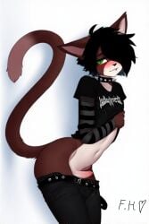 bite_lip black_hair emo emo_fashion femboy furry_male penis shy