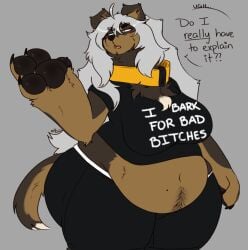 bbw big_breasts breasts female furry huge_breasts kibblesyourbits overweight tagme thick_thighs wide_hips