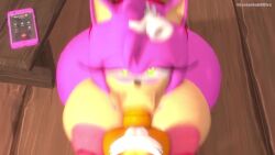 3d 3d_animation amy_rose animated animation ass_up big_breasts blowjob deepthroat enormous_breasts eyes_half_open face_fucking fat_ass head_grab huge_breasts leviantan581re mobian_(species) pleasure_face sega sonic_(series) sonic_the_hedgehog_(series) tagme tails_the_fox twitter_link video