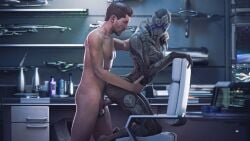 3d 3d_(artwork) alien alien/human alien_girl alien_humanoid doinks-ahoy female from_behind mass_effect mass_effect_andromeda scott_ryder sex turian vetra_nyx
