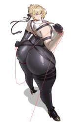 1girls 2d 2d_(artwork) alterxsu ass behind_view big_ass big_breasts big_butt black_heels black_shoes blonde_female blonde_hair blonde_hair_female breasts clothed clothed_female evelyn_chevalier female female_focus female_only from_behind from_behind_position heels large_ass large_boobs large_breasts large_butt light-skinned_female light_skin looking_at_viewer looking_back looking_back_at_viewer red_string solo solo_female solo_focus standing string zenless_zone_zero