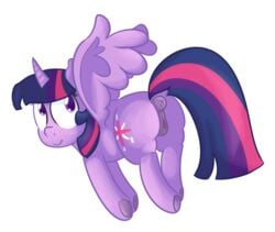 alicorn alpha_channel anus ass clitoris cutie_mark equine female feral friendship_is_magic hair horn looking_back mammal mr-degration my_little_pony purple_eyes pussy smile twilight_sparkle_(mlp) wide_eyed wings