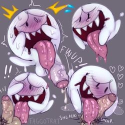 2boys balls big_penis blush blushing boo_(mario) cute erection excited faggotrat fellatio gay ghost girly heart horny huge_cock human licking licking_penis male male/male male_only mammal mario_(series) nintendo oral penis sex spirit video_games yaoi