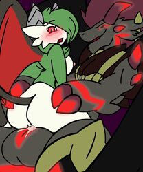 1boy 1girls 2016 ambiguous_penetration angela_(gardevoir) areolae ass back big_breasts blush breasts canine cowgirl_position cum cum_inside female female_gardevoir female_on_top furry gardevoir girl_on_top interspecies johnithanial male mammal nintendo nipples on_top original_character penetration pokemon pokemon_(species) pokemon_bw pokemon_rse raised_tail red_eyes ride riding sex simple_background smile straight tail testicles video_games wings zeak_(johnithanial) zoroark