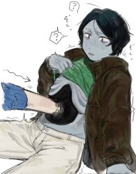 coat guy (no, i'm not a human) from no, i'm not a human by chikyu399