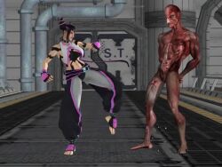 1boy 1girls 3d ai_generated clothed_female_nude_male female femdom juri_han male monster shorter_than_10_seconds street_fighter tagme video