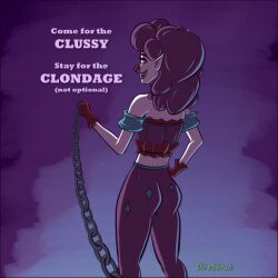 bondage chains classy clown clown_girl direshrub female kinktober kinktober_2025 meme tagme