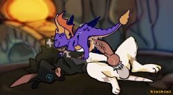 activision anal anal_sex animal_genitalia animated balls bodily_fluids canid canine digital_media_(artwork) duo erection feral forced fur genital_fluids genitals horn kiwikiwi555 male male/male male_penetrated male_penetrating male_penetrating_male mammal penetration penile penile_penetration penis questionable_consent rape scalie sex simple_background spyro spyro_the_dragon text tongue unconscious unconscious_sex