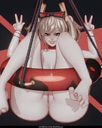 1girls 3d 4:5 animated blonde_hair breasts burnice_white eyewear_on_head female floatie light-skinned_female light_skin nude nude_female pale-skinned_female pale_skin posing pussy red_eyes rushzilla stuck tagme turntable_(animation) vertical_video zenless_zone_zero
