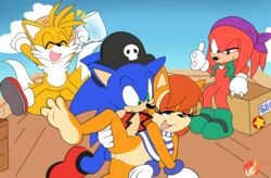 2016 anthro balls canine chipmunk echidna erection female fox group hedgehog knuckles_the_echidna male mammal monotreme penetration penis pussy rodent sally_acorn senshion sex sonic_(series) sonic_the_hedgehog sonic_the_hedgehog_(series) tails team_sonic vaginal_penetration