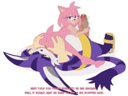 69 69_position amy_rose big_ass big_penis big_the_cat bluechika broken_condom ejaculation feline female hands_on_ass hands_on_penis hedgehog licking looking_at_viewer one_eye_closed pink_fur pink_hair precum sandals sonic_(series)